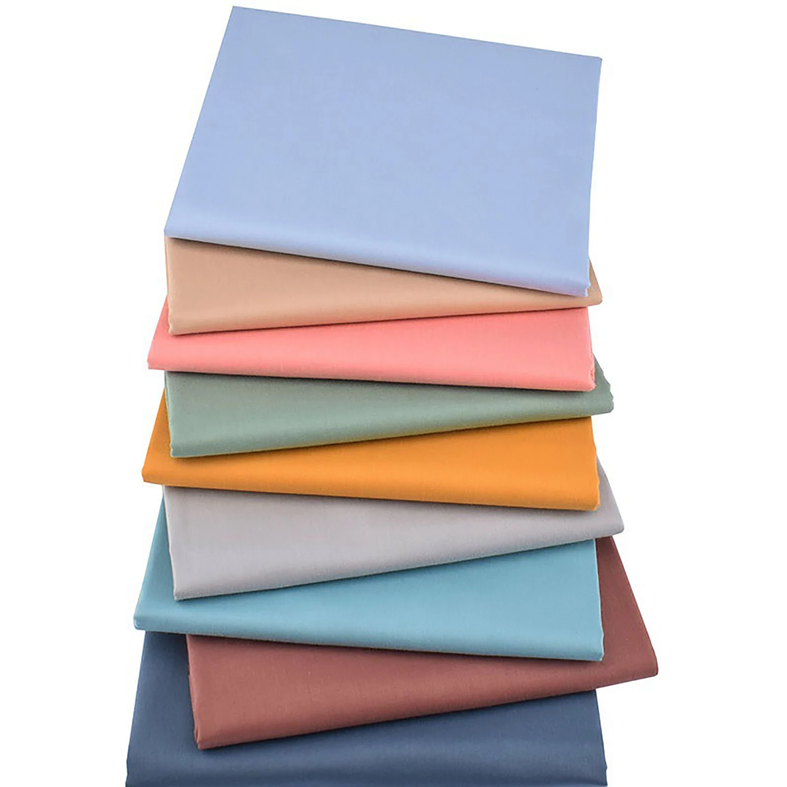

9pcs Solid Color Poplin Cotton Fabric DIY Children's Wear Cloth Make Bedding Quilt Fabrics For Girl Dress Hand Patchwork Fabric