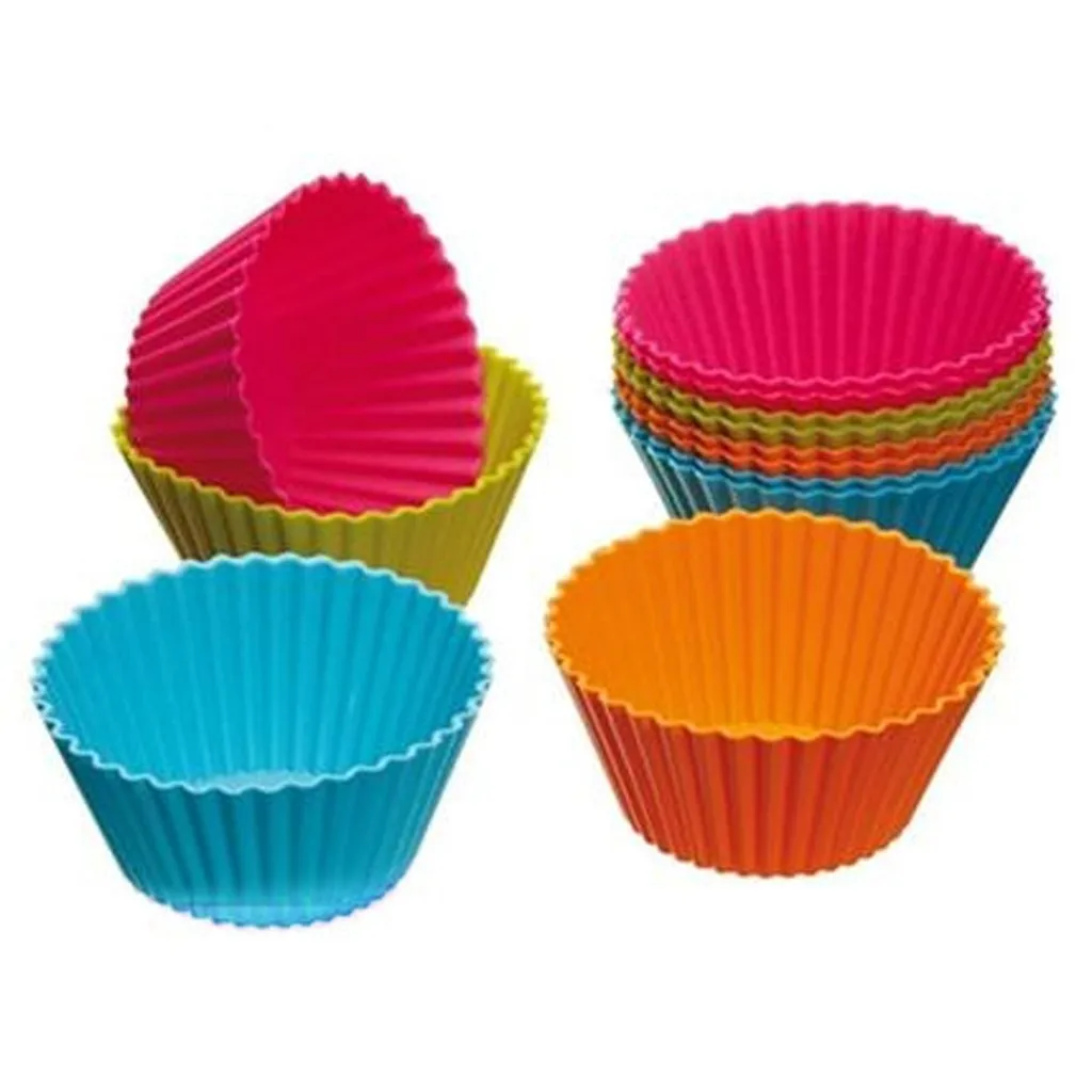 

Kitchen Craft Colourworks Silicone Cupcake Cases, Pack Of 12 Diy Baking Kitchen Baking Cake Tools Decoration Accessories