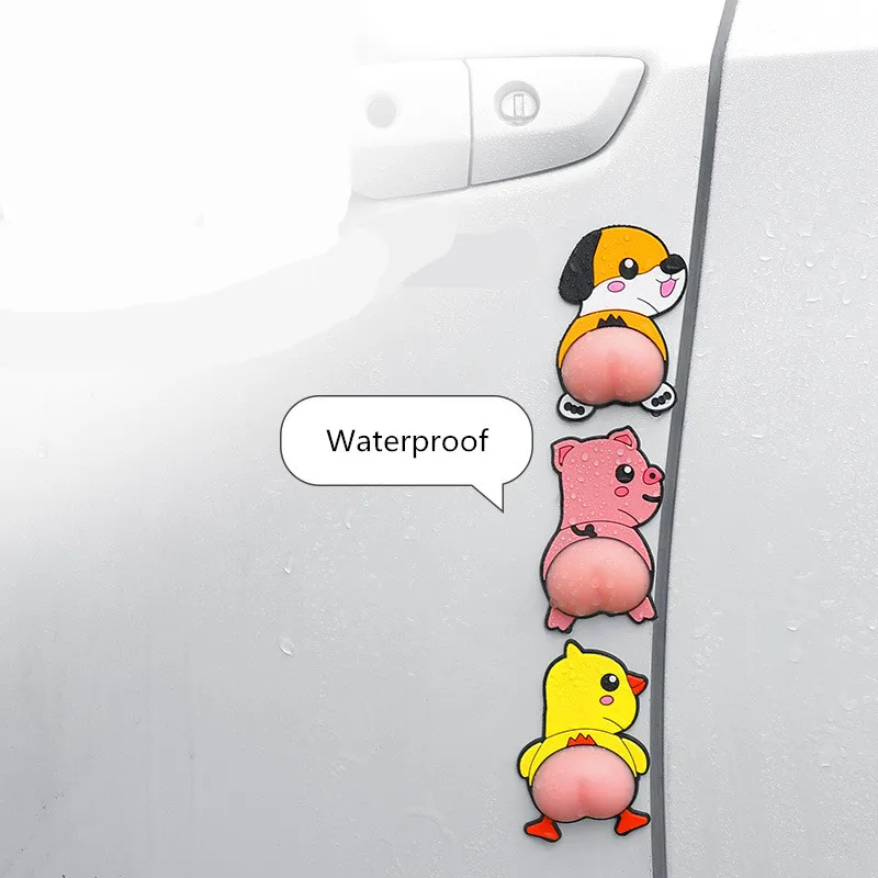 Аниме Crayon Shin Chan Забавный Дораэмон силиконовые ягодицы бампер 3D наклейка милые