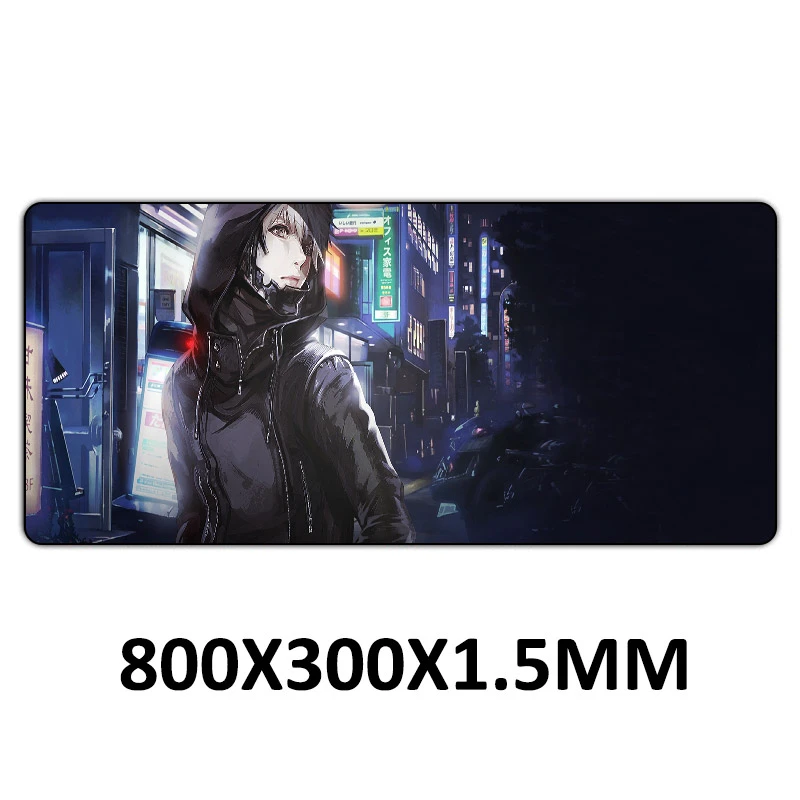 Игровой коврик для мыши 800x300 мм, XL, противоскользящий, с блокировкой скольжения, натуральный каучук, большой игровой коврик для мыши, аниме, для настольного компьютера, ноутбука