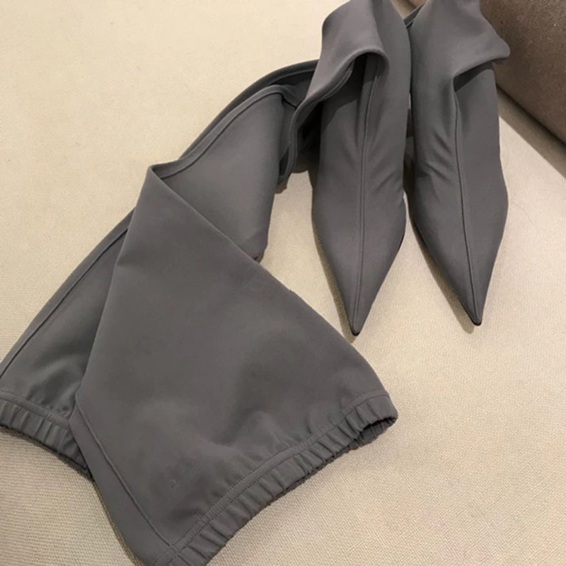 Высокие сапоги до бедра женские носки выше колена женская обувь на высоком