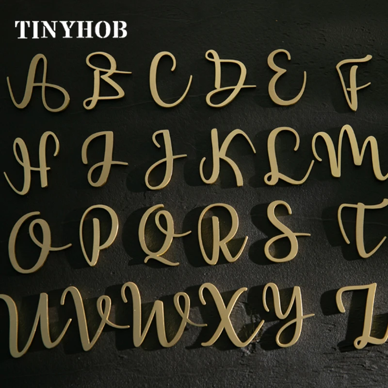 Золотые латунные алфавитные настенные украшения/дверные тарелки гостиничные
