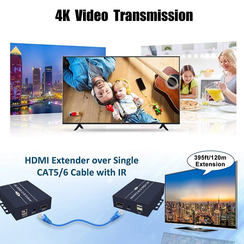 KVM-Удлинитель HDMI/6 4K 120 м с выходом HDMI USB | Электроника