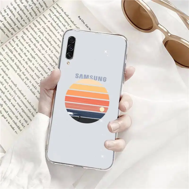

Hot Sea wave surf summer surfing ocean Phone Case Transparent Clear For Samsung Galaxy A71 A21s S8 S9 S10 plus note 20 ultra