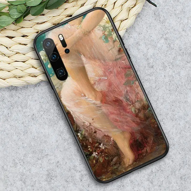 

Renaissance art Painting pattern Phone Case For Huawei honor Mate P 10 20 30 40 i 9 8 pro x Lite smart 2019 nova 5t