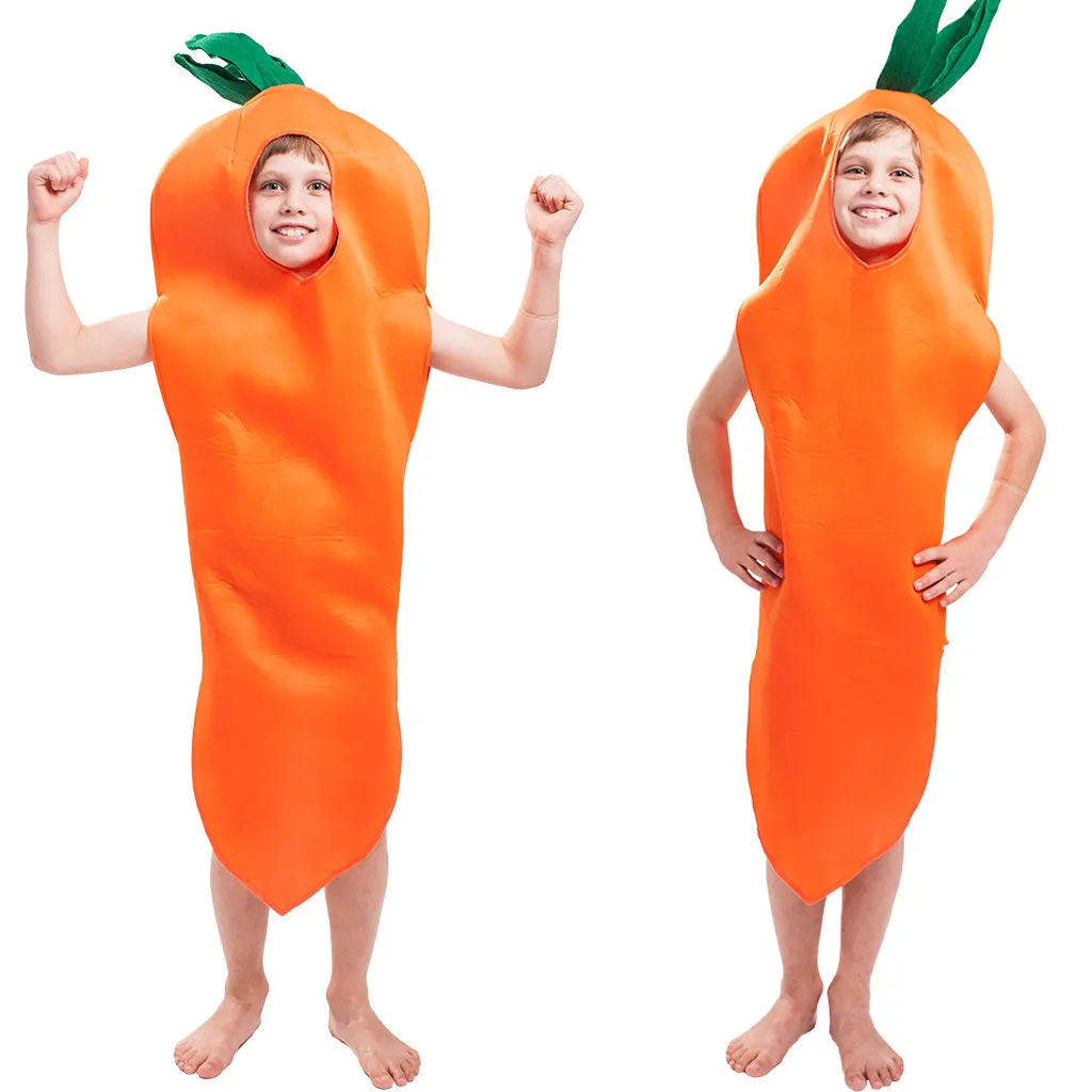 Хэллоуин Морковь костюм овощей для детей ясельного возраста Нарядное платье
