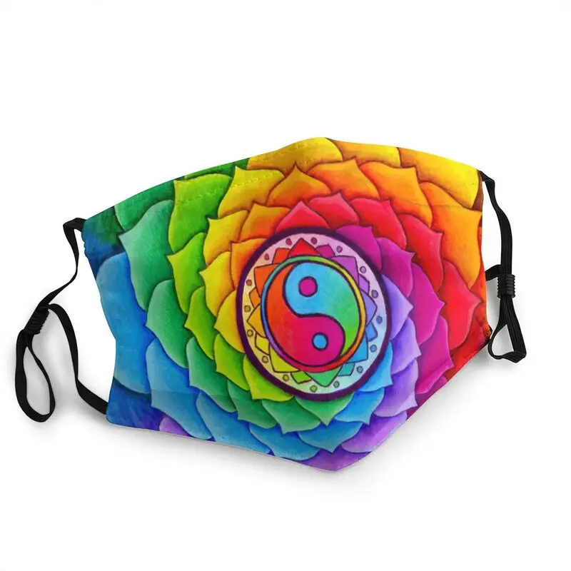 

Женская дышащая маска для лица Lotus Rainbow Yin Yang