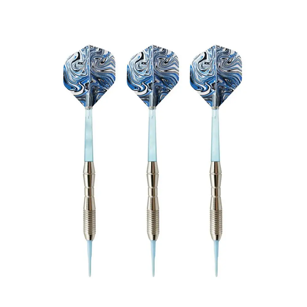 

3Pcs Soft Tip Dart Set Nylon Tips Dart Flight for Electronic Dartboard Party Dart Game Supplie Flowing Water Style Soft Tip Dart
