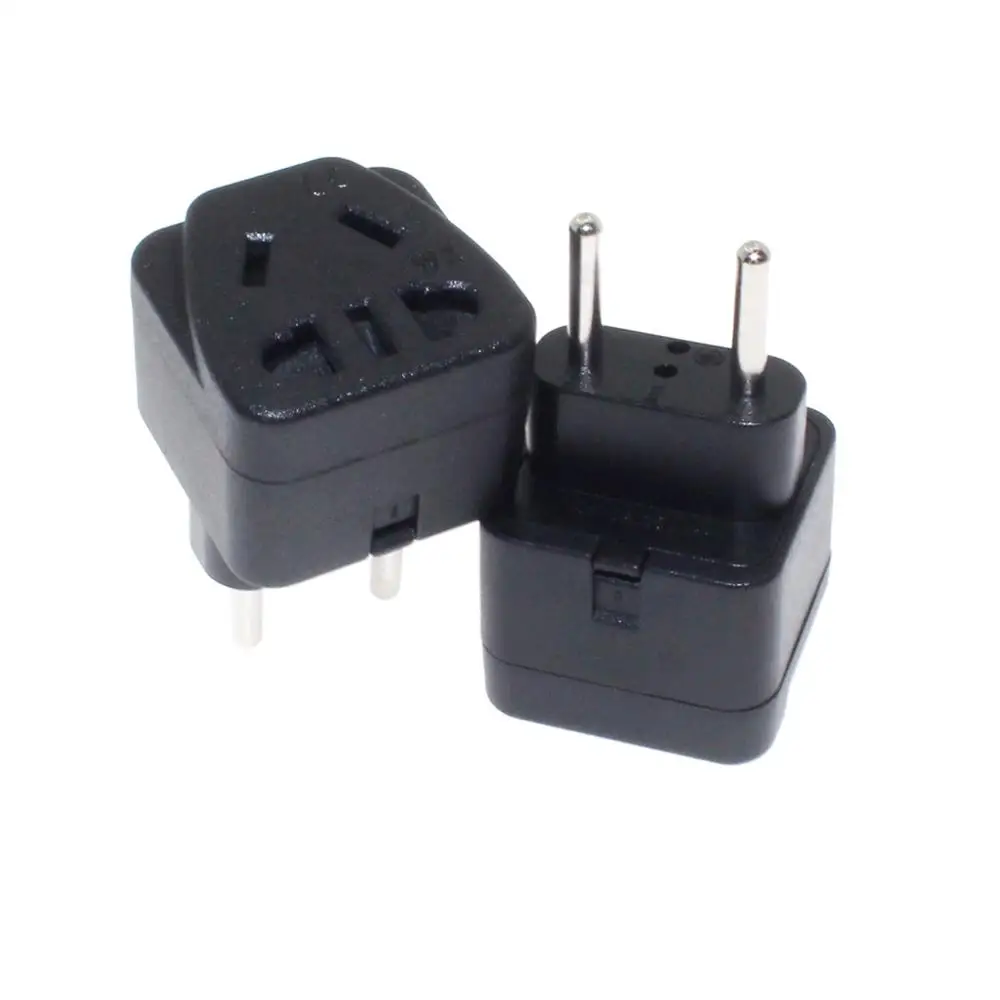 Дорожный адаптер с двумя круглыми контактами европейский стандарт 4 0 мм защитной