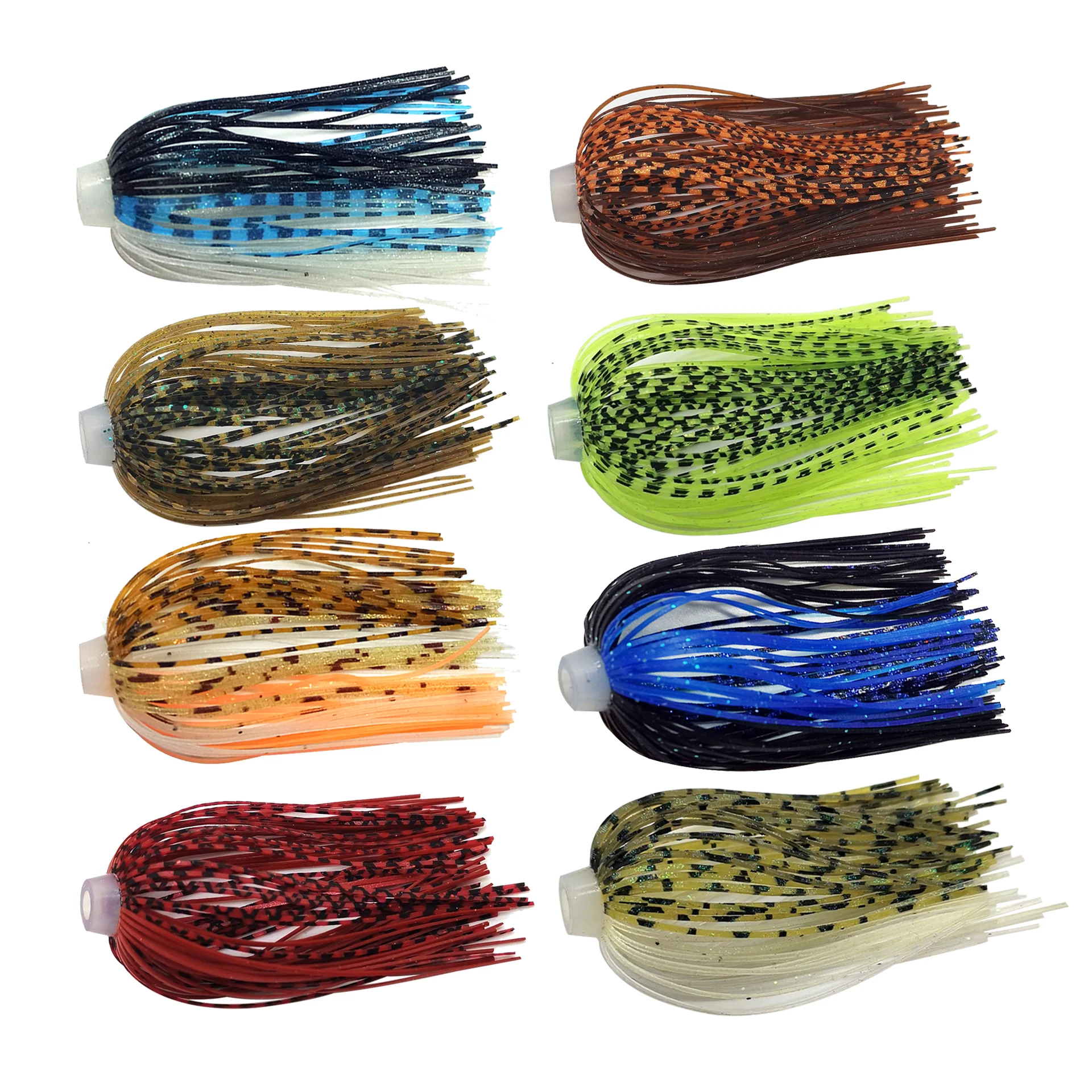 5 pcs/lot 88 Strands 64mm Silicone Skirts Elastic hole Umbrella skirts Fishing Accessories Buzzbaits Spinner Buzz Bait