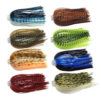 5 pcslot 88 strands 64mm silicone skirts elastic hole umbrella skirts fishing accessories buzzbaits spinner buzz bait