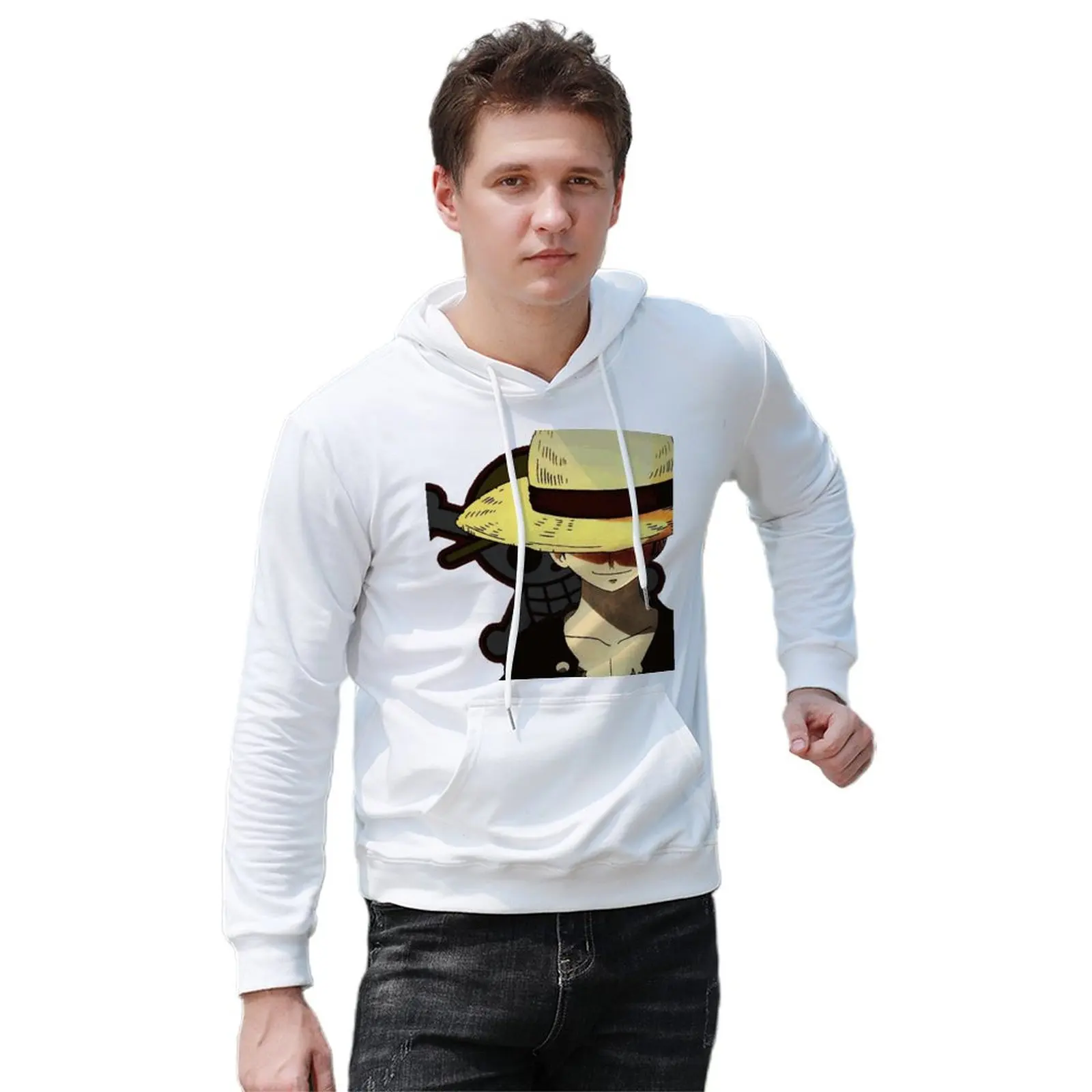 

Bandai цельный Луффи худи с японской мангой крутые хлопковые Толстовки большого размера мужской зимний Свободный пуловер худи