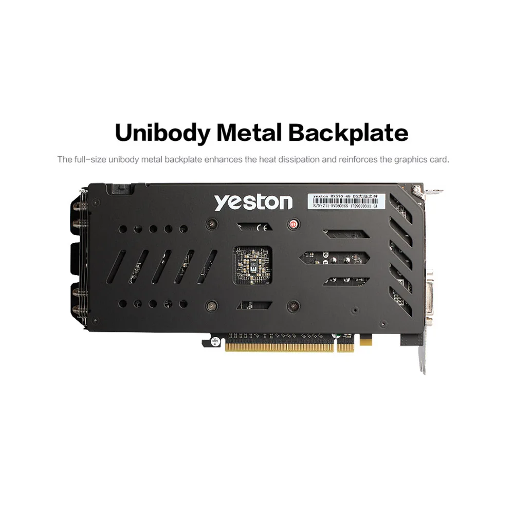 Yeston RX580-2048SP-4G D5 GAEA Видеокарты Radeon Chill Polaris 20 двойной вентилятор охлаждения 4 ГБ GDDR5 256bit DP/HDMI/2xDL-DVI-D