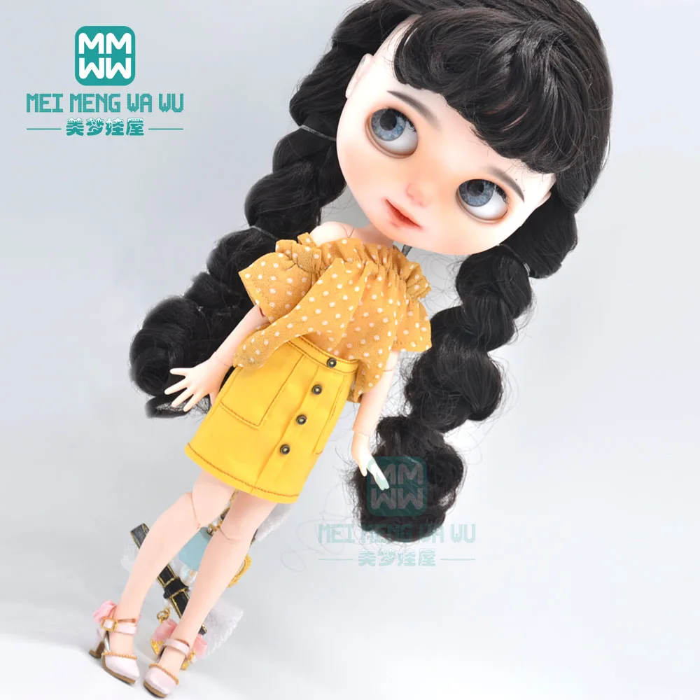 1 шт. модная одежда для кукол Blyth модные рубашки мини-юбки с открытыми плечами Azone