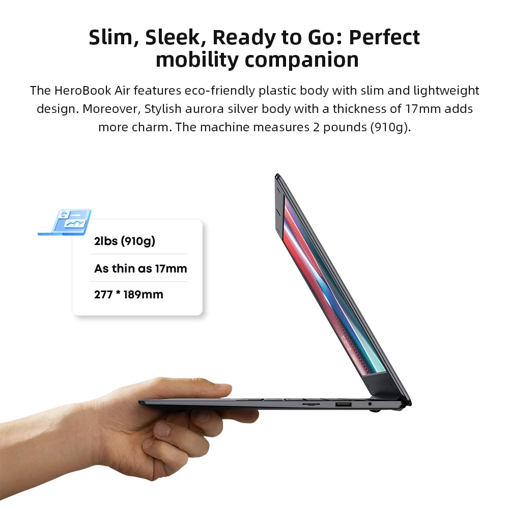 Ноутбук CHUWI HeroBook Air 11 6 дюйма HD экран Intel Celeron N4020 UHD Graphics 600 GPU 4 Гб RAM 128 ГБ ROM Windows -