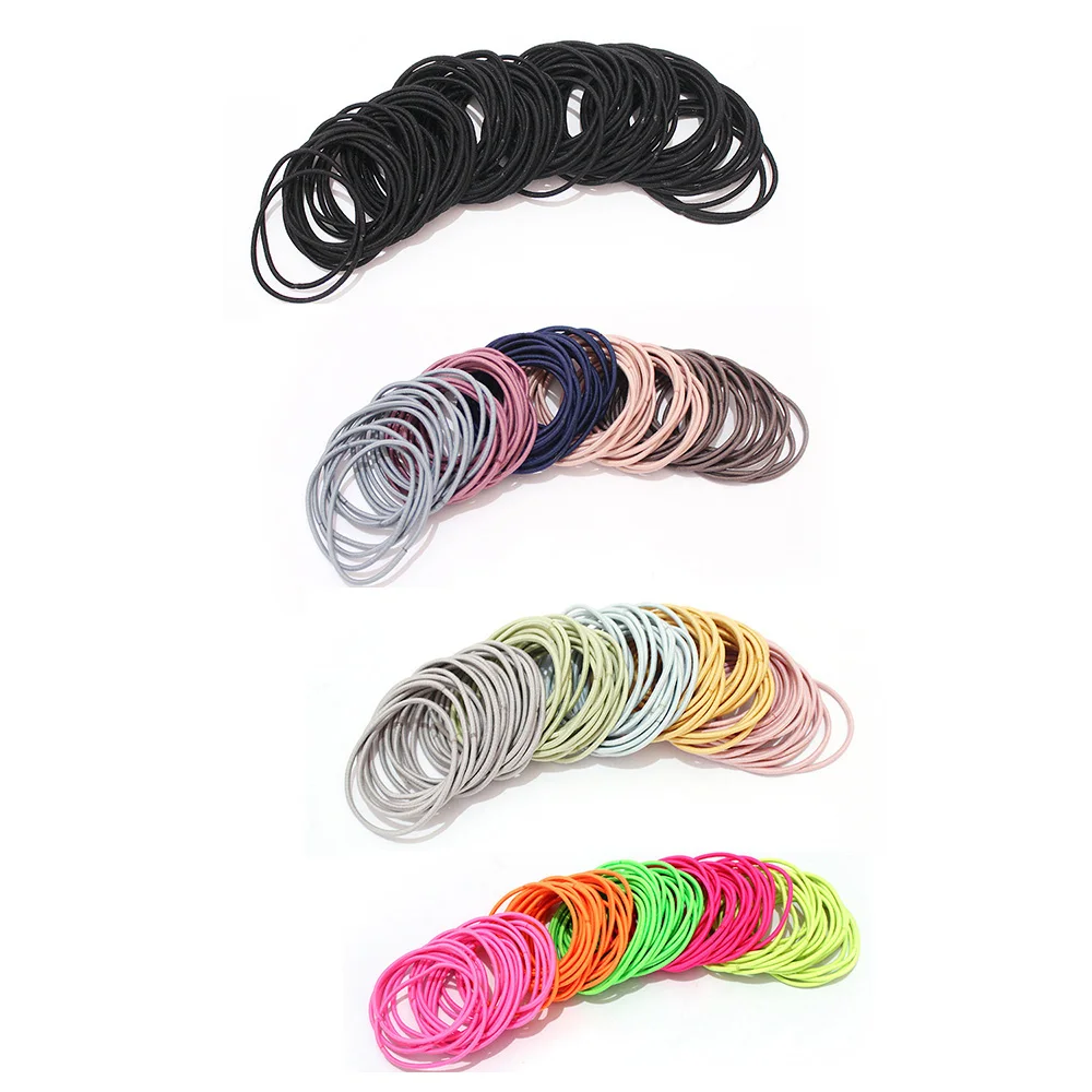 

100 шт. 2 мм узкие эластичные резинки для волос 15,0 см длина основание резинки для волос База резинки набор «сделай сам» для детской женские акс...