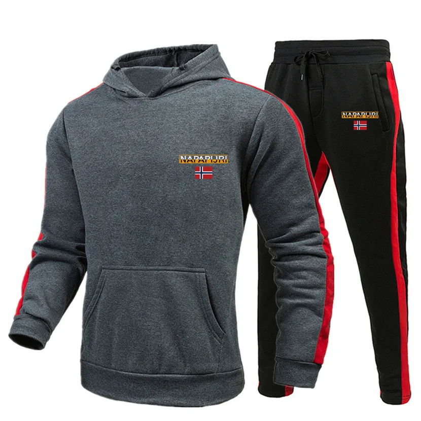 

2 Piece Set Men Hip hop Tracksuit Hoodie and Pants Pullover Sweatshirt Sportswear Casual Clothing Men S-XXXL Men Clothing