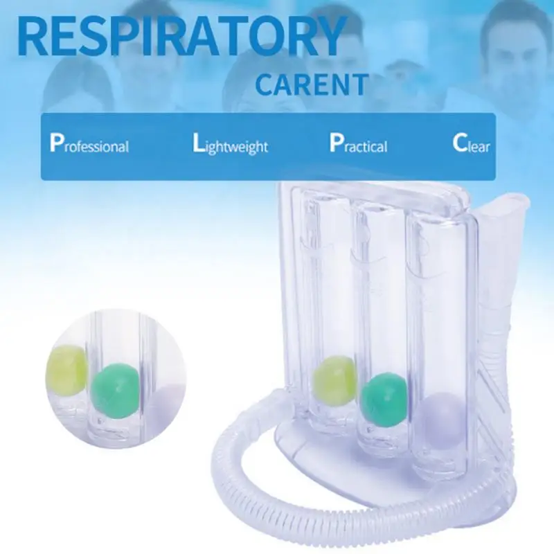 

Three-ball Apparatus Vital Capacity Breathing Trainer Incentive Spirometer Lung Breathing Exerciser Rehabilitation Training