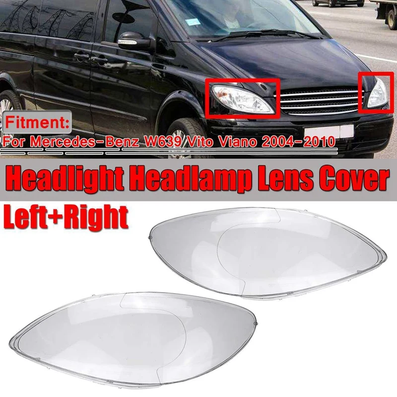 

Car Clear Headlight Lens Cover Replacement Headlight Headlight Shell Cover for Mercedes Benz W639 Vito Viano 2004-2010