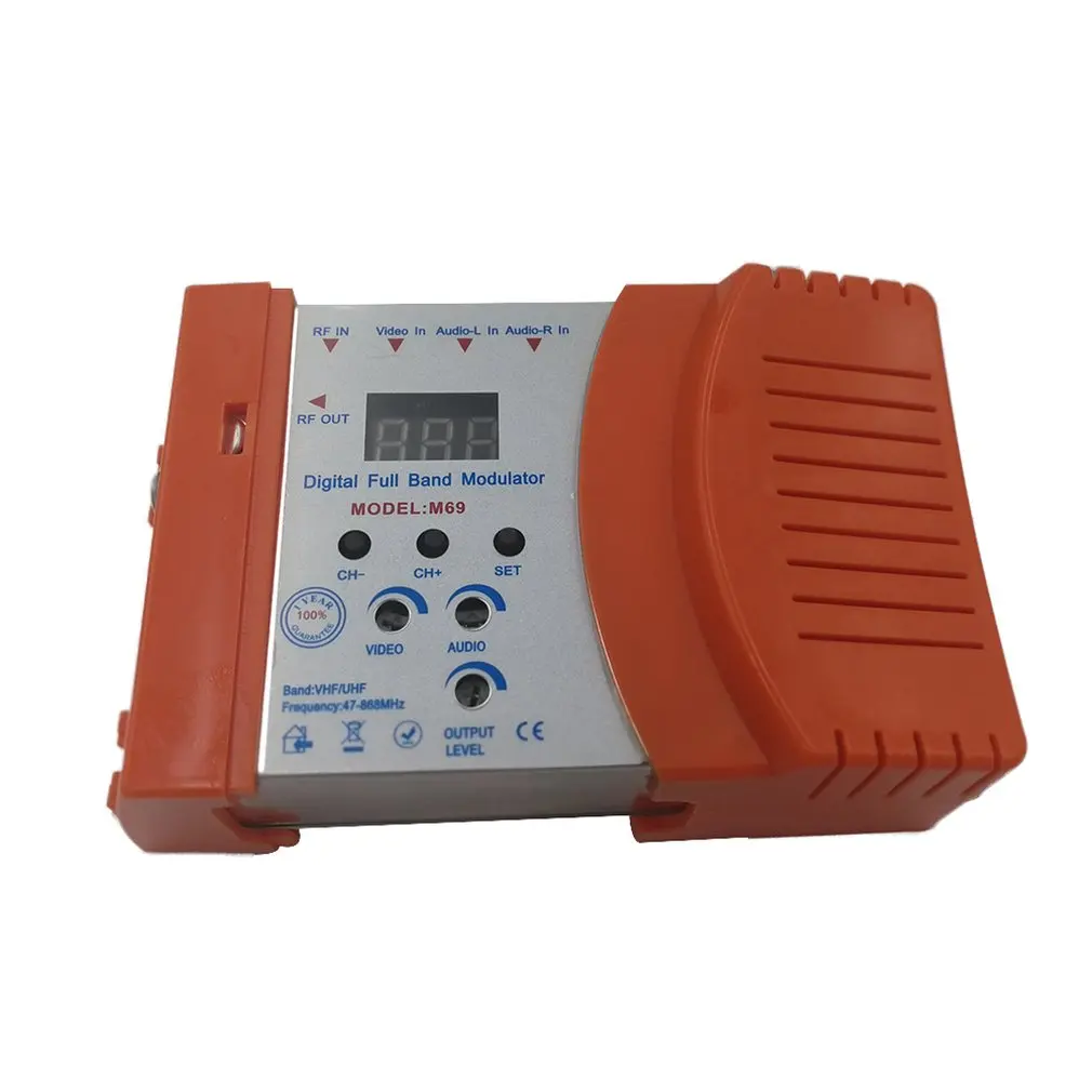 M69C/M69L dulator Полнодиапазонный цифровой модулятор RF AV к ТВ конвертер VHF UHF PAL/NTSC