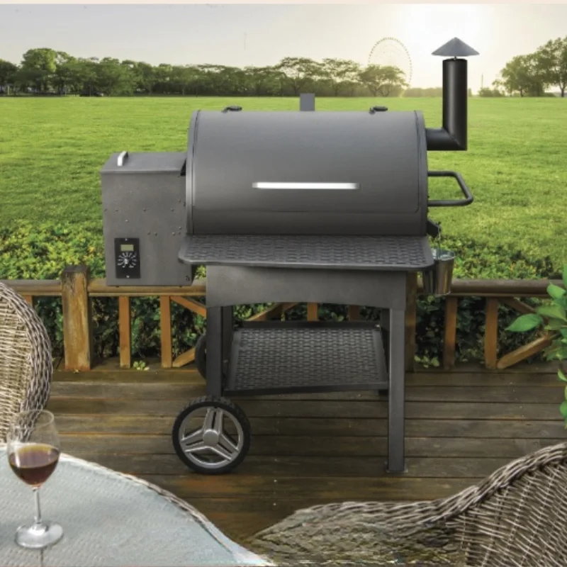 

outdoor wood pellet grill smoke BBQ