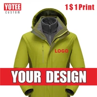 yotee autumn and winter thick windproof outdoor jacket personal company group logo custom men and women outdoor jacket