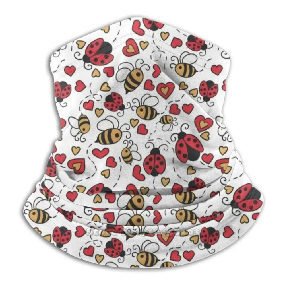 Ошибки и пчелами для маленьких девочек с шарфом теплые гетры Головные уборы