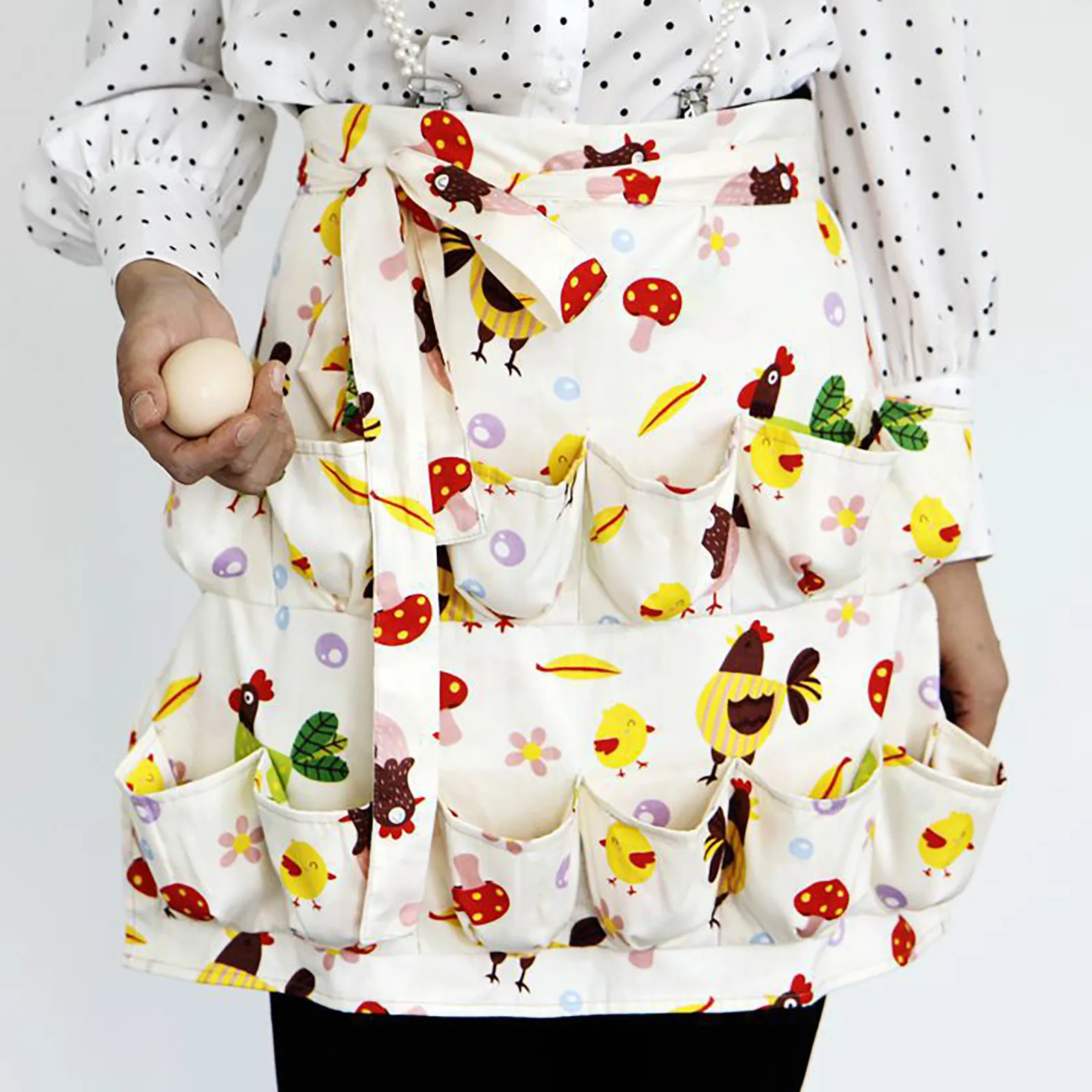 

Eggs Collecting Apron Gathering Holding Pockets Apron Duck Eggs Housewife Farmhouse Kitchen Home Workwear Kitchen Supplies
