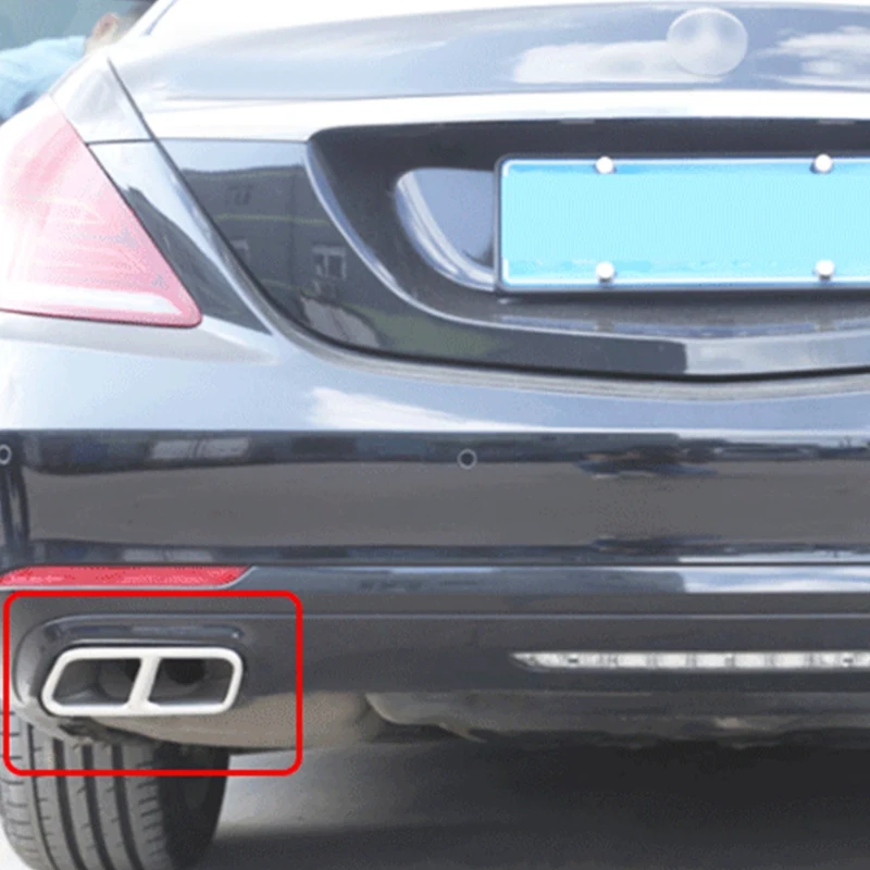 Автомобильные аксессуары 2 шт. накладки на выхлопную трубу для Mercedes Benz S R Class W222 Coupe
