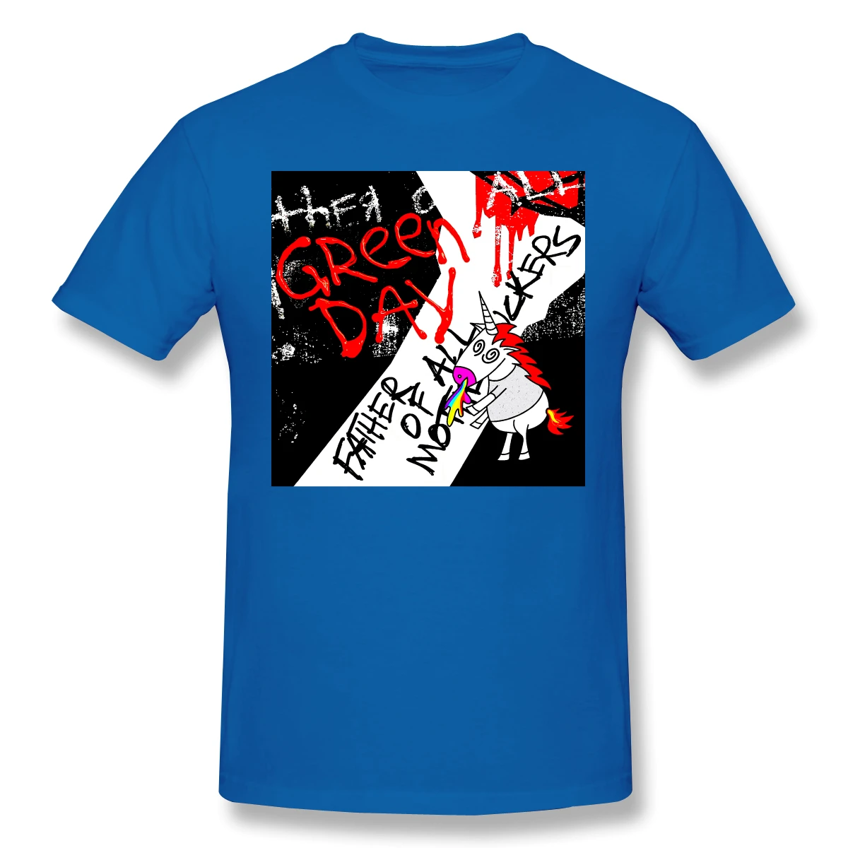 

Green And Day Father Of All Casual Men's Basic Short Sleeve T-Shirt R260 Tees Tops European Size