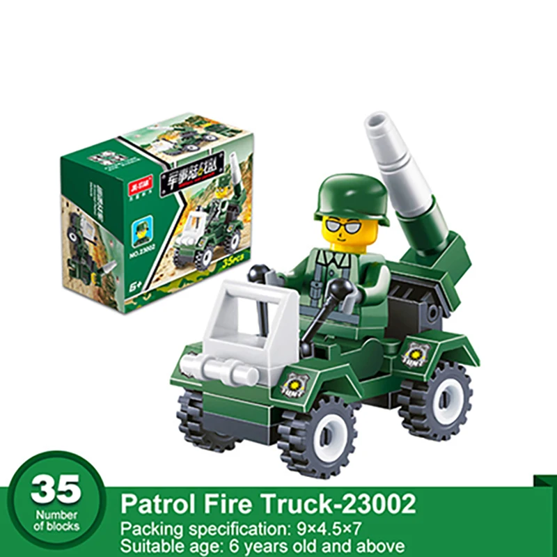 

Children'S Toys Children'S Small Building Blocks Educational Toys Plastic Building Blocks Military Logistics Teams