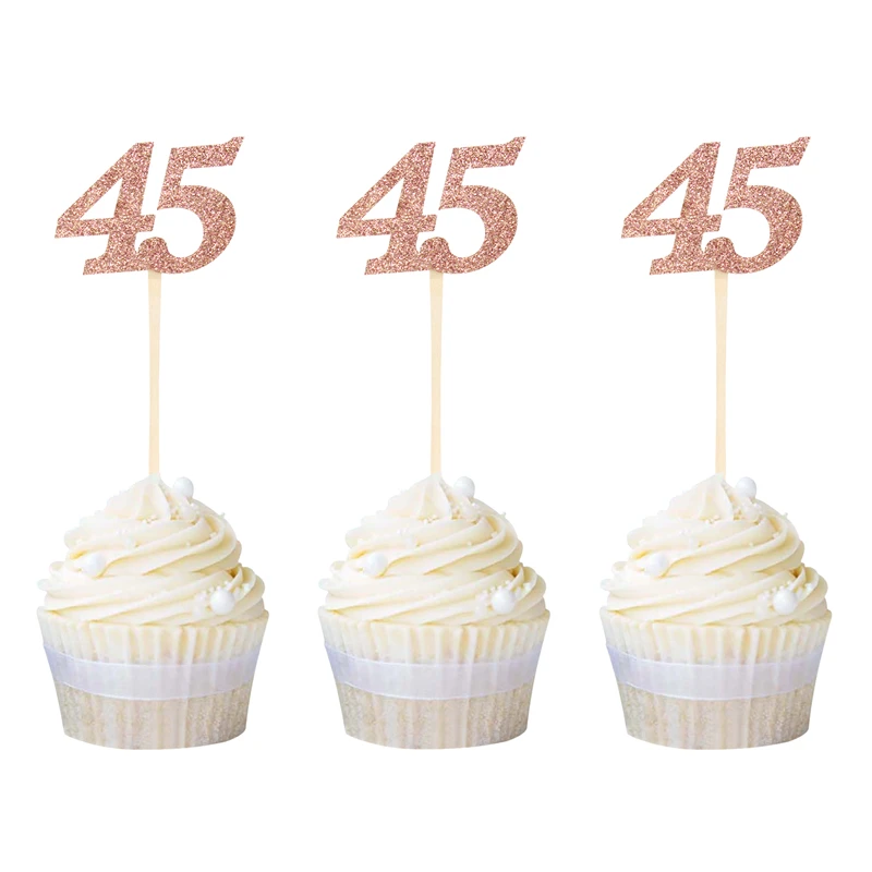 12 шт. номер 30 40 50 60 для капкейка-30th 40th 50th 60th празднование Дня Рождения вечерние поставки торт фигурки жениха и невесты; дропшиппинг