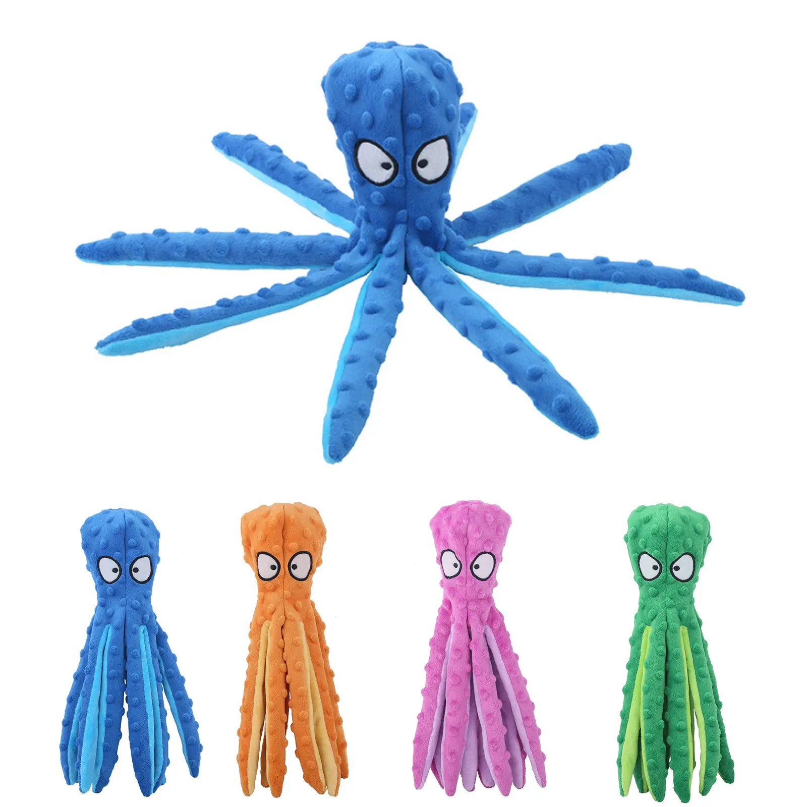 

Octopus Sounding Toys Cat Dog Chew Squeak Toy Pet Supply Soft Stuffed Plush Cloth Fabric New Cute Puzzle Bite Resistant