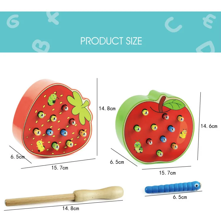 Детский деревянный магнитный Ловец Ранние развивающие игрушки для детей