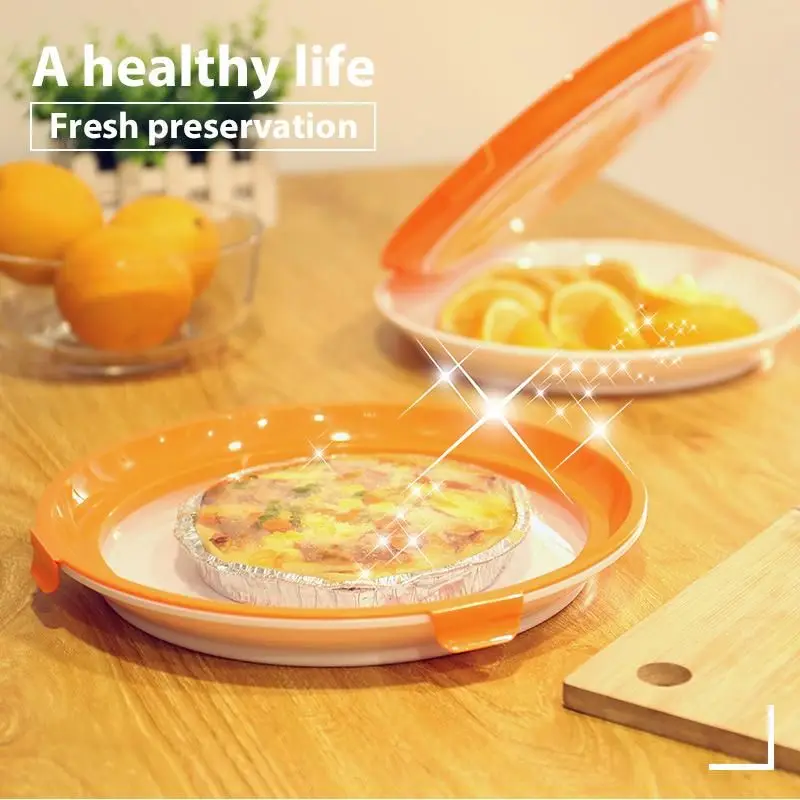 

OFY Round Food Preservation Tray Kitchen Plastic Seal Bowl Fresh-Keeping Box Refrigerator Food Kitchen Storage With Plastic Wrap