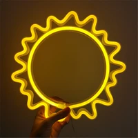 sun neon sign moon cloud lightning wall hanging lights xmas party holiday art decor for home childrens room night lamps