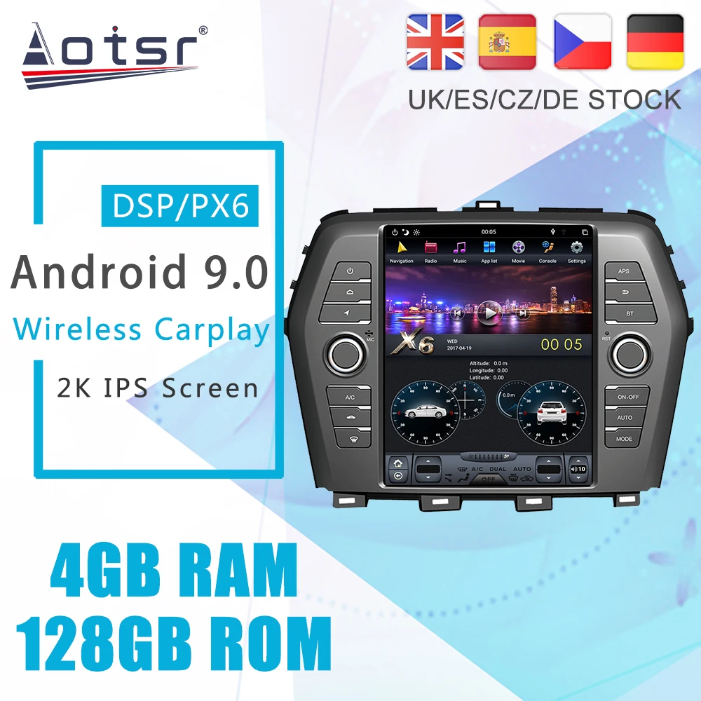 

Android 9.0 128G PX6 Tesla Styel For Nissan MAXIMA A36 2015 - 2020 Auto Radio DVD Stereo Car Multimedia Player GPS Navigation