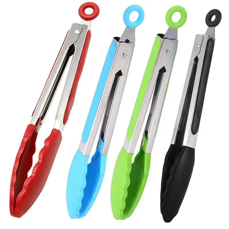 

Щипцы кухонные из нержавеющей стали, Нескользящие, силиконовые