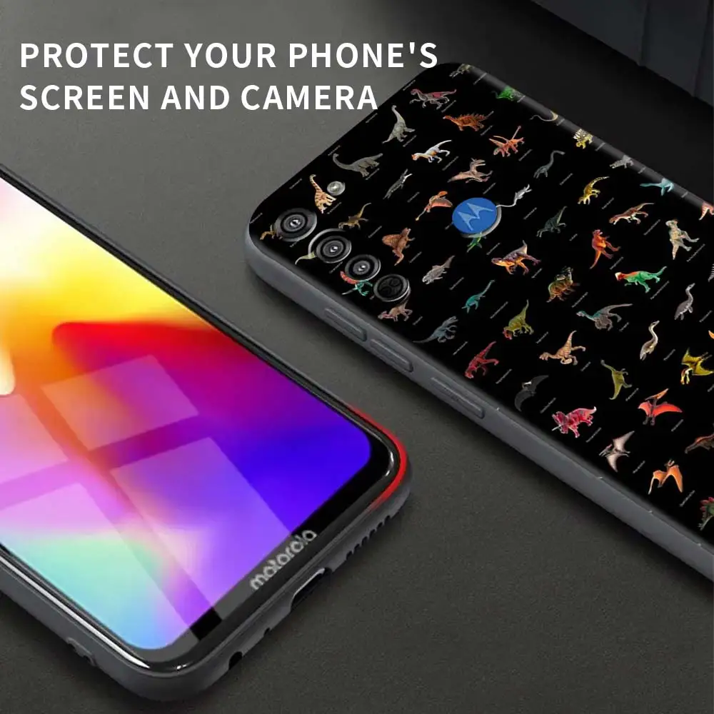 coques for motorola moto one fusion plus g30 g8 power g9play soft phone case antifall e6s hyper g stylus capa cute blue dinosaur free global shipping