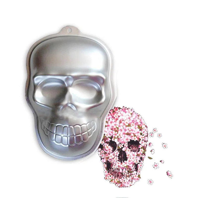 3D форма для выпечки торта в форме черепа формы на Хэллоуин из алюминиевого сплава