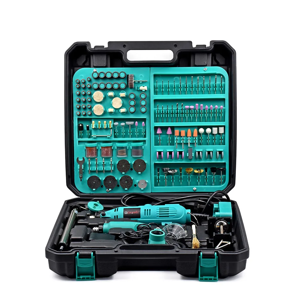 1338-350 GOXAWEE Electric Drill Rotary tool Electric Engraver Dremel Mini Drill Grinder Drilling Machine With Power Tools Accessories - Цвет: 1338-350