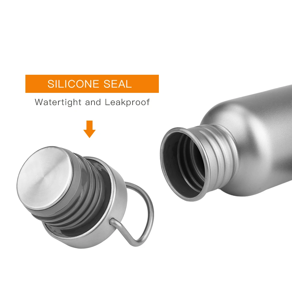 TOMSHOO 750 мл полностью титановая бутылка для воды с дополнительной пластиковой