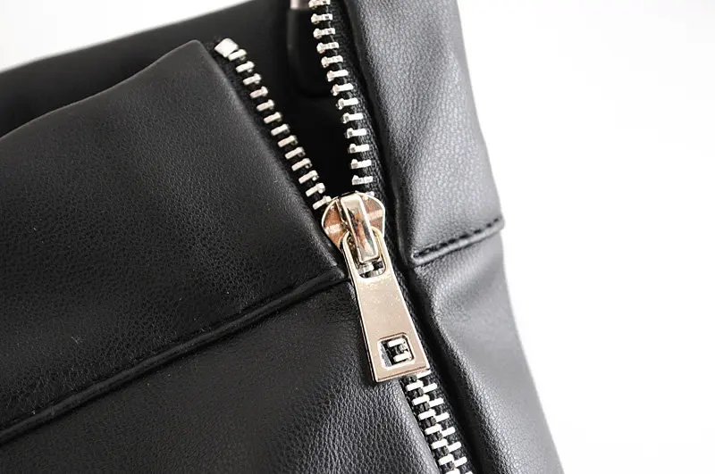 

Ladies White Tight Leather Pants Elastic Zipper Women Autumn and Winter Trousers High Waist Slimming Casual Women's Pants