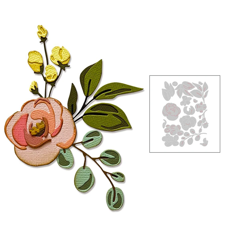 Новинка 2020 металлические Вырубные штампы с Цветущими Розами весенние растения и