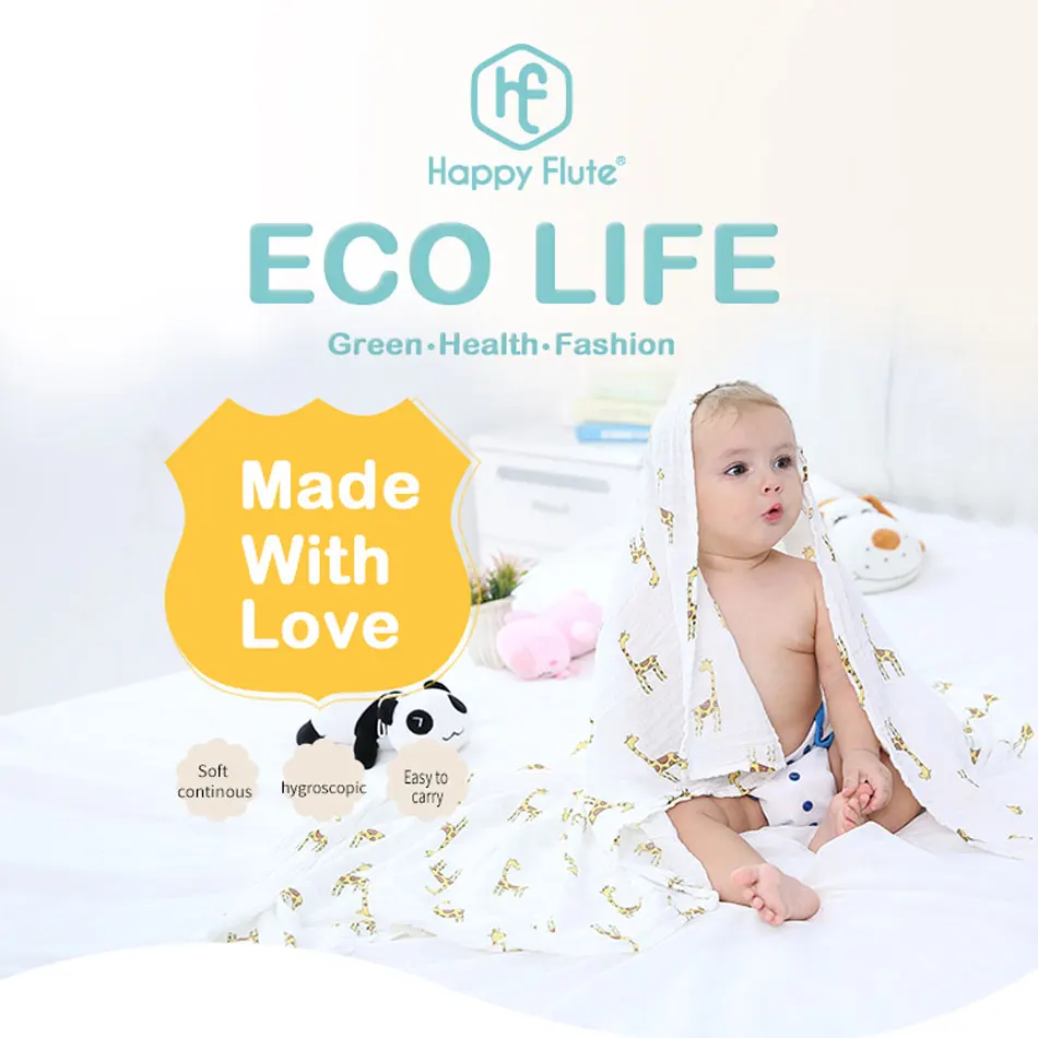 Счастливые Флейта Муслин 100% хлопок комплект детской одежды из 4 предметов для