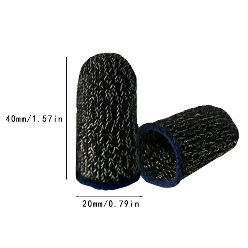 1 пара впитывающая пот трикотажная ткань пальчиковая крышка игры сенсорный экран