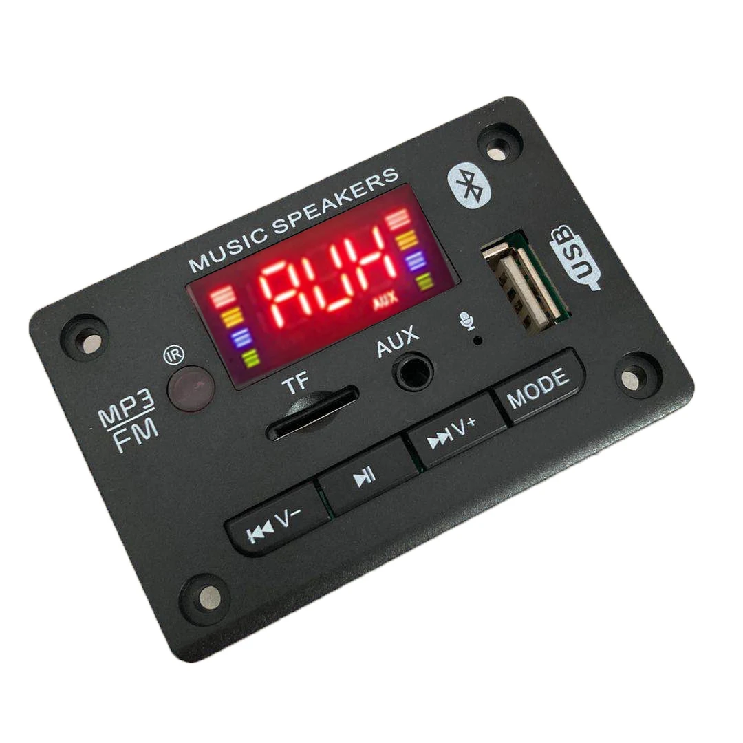 wholesale MP3 Player Decoder Hands-free Board 5V 12V Bluetooth 5.0 Car FM Radio Module Support FM TF USB AUX Recorders