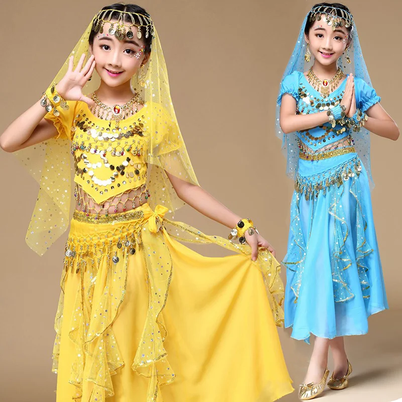 4 шт./1 комплект детский костюм для танца живота | Тематическая одежда и униформа