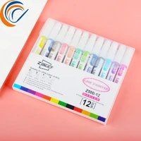 water color line marker 812 colors per set drawing supplies double line pen