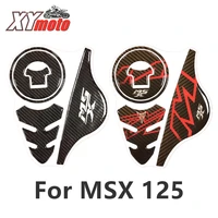 suit 3d carbon fibre motorcycle fuel tank cover stickers for honda monkey msx125 msx 125 tank pad decals